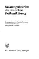 Tapa de Dichtungstheorien der deutschen Frühaufklärung