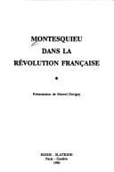 Tapa de Montesquieu dans la Révolution française