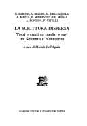 Tapa de La scrittura dispersa