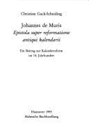 Tapa de Johannes de Muris Epistola super reformatione antiqui kalendarii