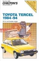 Tapa de Chilton's Toyota Tercel 1984-94 repair manual