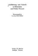Tapa de "Aufführung" und "Schrift" in Mittelater und Früher Neuzeit
