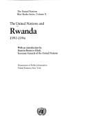 Tapa de The United Nations and Rwanda, 1993-1996