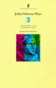 Tapa de John Osborne Plays Three