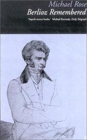 Tapa de Berlioz Remembered (Composers Remembered)