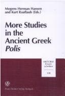Tapa de More Studies in the Ancient Greek Polis (Historia - Einzelschriften)