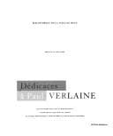 Tapa de Dédicaces à Paul Verlaine