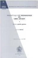 Tapa de Phonétique et phonologie du grec ancien