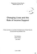 Tapa de Changing lives and the role of income support