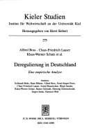 Tapa de Deregulierung in Deutschland