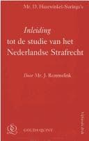 Tapa de Mr. D. Hazewinkel-Suringa's inleiding tot de studie van het Nederlandse strafrecht