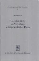 Tapa de Die Satzteilfolge im Verbalsatz alttestamentlicher Prosa