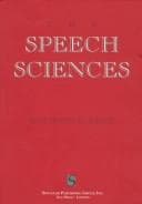 Tapa de The speech sciences