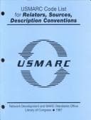 Tapa de USMARC code list for relators, sources, description conventions