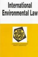 Tapa de International environmental law in a nutshell