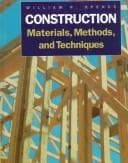 Tapa de Construction methods, materials, and techniques