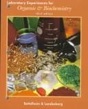 Tapa de Laboratory experiments for Introduction to organic & biochemistry
