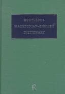 Tapa de Routledge Macedonian-English Dictionary