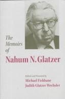 Tapa de The memoirs of Nahum N. Glatzer