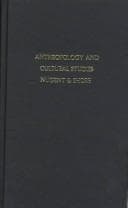 Tapa de Anthropology and Cultural Studies