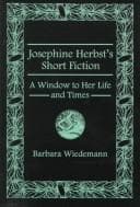 Tapa de Josephine Herbst's short fiction