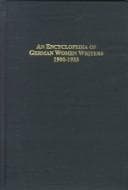 Tapa de An encyclopedia of German women writers, 1900-1933