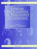 Tapa de Concise Encyclopedia of Philosophy of Language