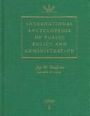 Tapa de International encyclopedia of public policy and administration