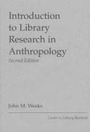 Tapa de Introduction to library research in anthropology