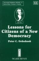 Tapa de Lessons for citizens of a new democracy