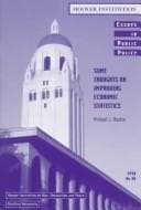 Tapa de Some thoughts on improving economic statistics