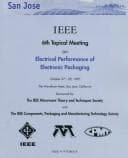 Tapa de Electrical performance of electronic packaging