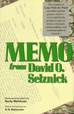 Tapa de Memo from David O. Selznick