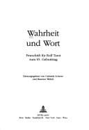 Tapa de Wahrheit und Wort