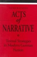Tapa de Acts of narrative