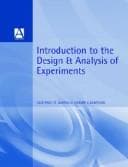 Tapa de Introduction to the design and analysis of experiments