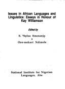 Tapa de Issues in African languages and linguistics