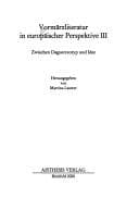 Tapa de Vormärzliteratur in europäischer Perspektive