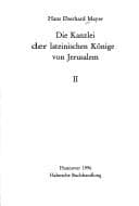 Tapa de Die Kanzlei der lateinischen Könige von Jerusalem