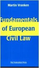 Tapa de Fundamentals of European civil law and impact of the European Community