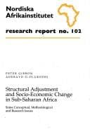 Tapa de Structural adjustment and socio-economic change in Sub-Saharan Africa
