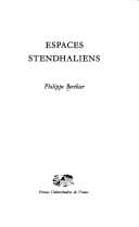 Tapa de Espaces stendhaliens