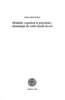 Tapa de Modalité, cognition et polysémie
