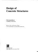 Tapa de Design of concrete structures
