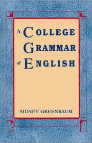 Tapa de A college grammar of English
