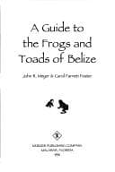 Tapa de A guide to the frogs and toads of Belize