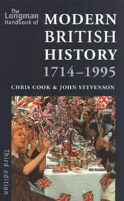 Tapa de The Longman Handbook of Modern British History 1714-1995 (Longman Handbook to History)