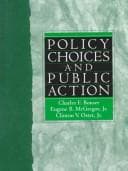 Tapa de Policy choices and public action
