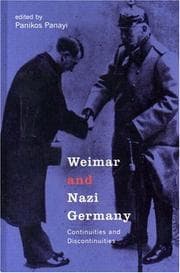Tapa de Weimar and Nazi Germany