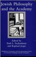 Tapa de Jewish philosophy and the academy